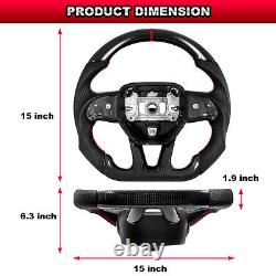 Racing Steering Wheel 3K Carbon Fiber For Jeep Grand Cherokee SRT Dodge Charger