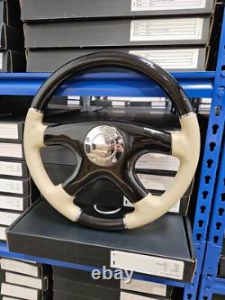 Raptor 15 Tan Leather Black Wood Steering Wheel