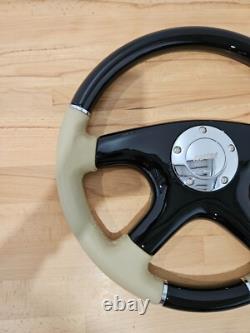 Raptor 15 Tan Leather Black Wood Steering Wheel