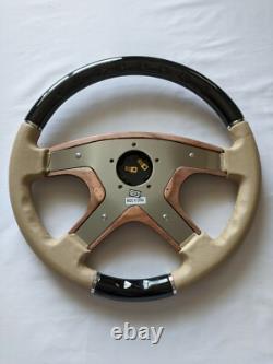 Raptor 15 Tan Leather Black Wood Steering Wheel