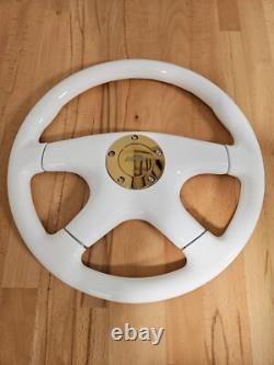Raptor 15 White Wood Steering Wheel Gold