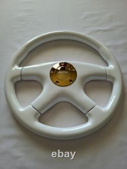 Raptor 15 White Wood Steering Wheel Gold