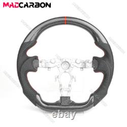Real Black Carbon Fiber Steering Wheel Fit For 2009-2021 Nissan 370z Nismo
