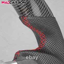 Real Black Carbon Fiber Steering Wheel Fit For 2009-2021 Nissan 370z Nismo