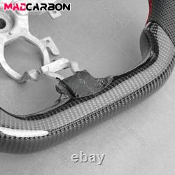 Real Black Carbon Fiber Steering Wheel Fit For 2009-2021 Nissan 370z Nismo