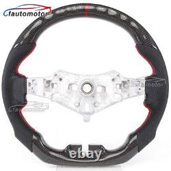 Real Carbon Fiber Flat Sport Steering Wheel For 11-17 Jeep Wrangler JK GLADIATOR