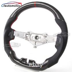 Real Carbon Fiber Flat Sport Steering Wheel For 11-17 Jeep Wrangler JK GLADIATOR