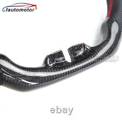 Real Carbon Fiber Flat Sport Steering Wheel For 11-17 Jeep Wrangler JK GLADIATOR