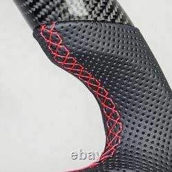 Real Carbon Fiber Flat Sport Steering Wheel for Audi 2004-2012 A4 2008-2010 A5