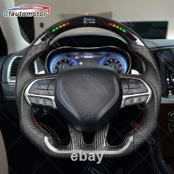 Real Carbon Fiber LED Sport Steering Wheel for 2015-2021 Chrysler 300C No Heated