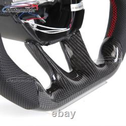 Real Carbon Fiber LED Sport Steering Wheel for 2015-2021 Chrysler 300C No Heated