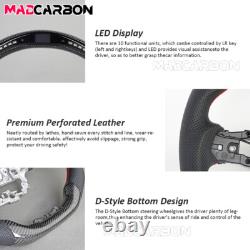 Real Carbon Fiber LED Steering Wheel Black For 2022-2025 Honda Civic 11th