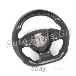 Real Carbon Fiber LED Steering Wheel Black Leather For Corvette C7 Chevrolet 16+