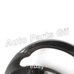 Real Carbon Fiber LED Steering Wheel Black Leather For Corvette C7 Chevrolet 16+