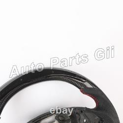 Real Carbon Fiber LED Steering Wheel Black Leather For Corvette C7 Chevrolet 16+