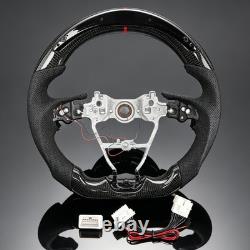 Real Carbon Fiber LED Steering Wheel Fit 18-23 Toyota Camry Corolla RAV4 Avalon