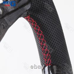 Real Carbon Fiber LED Steering Wheel Fit GMC Sierra 1500 2500 3500 with Heated