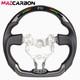 Real Carbon Fiber Led Steering Wheel Fit Subaru Brz Toyota 86 12-16 Red Stitch