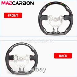 Real Carbon Fiber LED Steering Wheel Fit Subaru BRZ Toyota 86 12-16 Red Stitch
