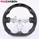 Real Carbon Fiber Led Steering Wheel Flat Bottom For Nissan Maxima 2009-2014
