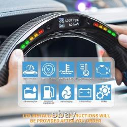 Real Carbon Fiber LED Steering Wheel Flat Bottom For Nissan Maxima 2009-2014
