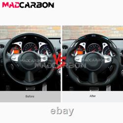 Real Carbon Fiber LED Steering Wheel Flat Bottom For Nissan Maxima 2009-2014