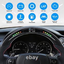 Real Carbon Fiber LED Steering Wheel For LEXUS CT IS NX RC ISF GSF 2013-2023