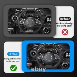 Real Carbon Fiber LED Steering Wheel for Chevrolet Camaro SS 2016-2024 NO Heated