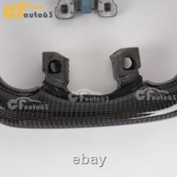Real Carbon Fiber Leather Steering Wheel Fit 12-18 Dodge Ram 1500 No Heated