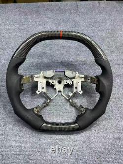 Real Carbon Fiber Leather Steering Wheel For Toyota Tundra Sequoia 2007-2013