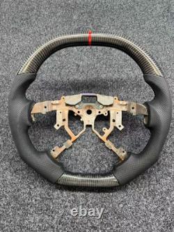 Real Carbon Fiber Leather Steering Wheel For Toyota Tundra Sequoia 2007-2013