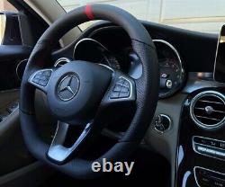 Real Carbon Fiber Matte Black Steering Wheel for 2015-2018 GLA250 W205 C300 NEW