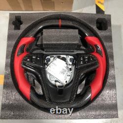 Real Carbon Fiber NAPA Leather Steering Wheel Fit Chevrolet Camaro ZL1 12-15