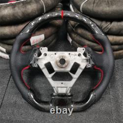 Real Carbon Fiber Perforated Leather Steering Wheel Fit Infiniti G35 2004-2007