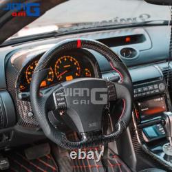 Real Carbon Fiber Perforated Leather Steering Wheel Fit Infiniti G35 2004-2007