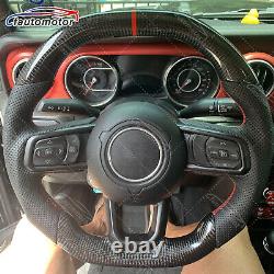 Real Carbon Fiber Porforated Steering Wheel For Jeep Wrangler JL 2018+ GLADIATOR