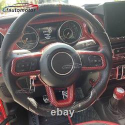 Real Carbon Fiber Porforated Steering Wheel For Jeep Wrangler JL 2018+ GLADIATOR