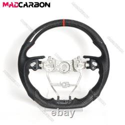 Real Carbon Fiber Sport Steering Wheel Black Leather Fit 19-24 Toyota Corolla