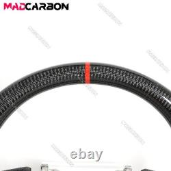 Real Carbon Fiber Sport Steering Wheel Black Leather Fit 19-24 Toyota Corolla
