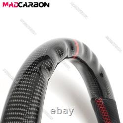 Real Carbon Fiber Sport Steering Wheel Black Leather Fit 19-24 Toyota Corolla