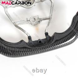 Real Carbon Fiber Sport Steering Wheel Black Leather Fit 19-24 Toyota Corolla