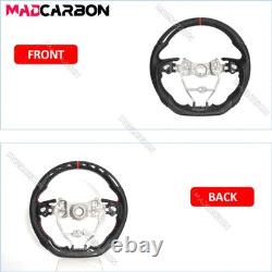 Real Carbon Fiber Sport Steering Wheel Black Leather Fit 2018-2023 Toyota Camry