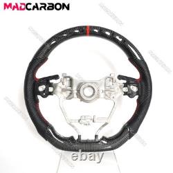 Real Carbon Fiber Sport Steering Wheel Black Leather Fit 2018-2023 Toyota Camry
