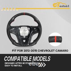 Real Carbon Fiber Sport Steering Wheel Fit Chevrolet Camaro 2012-2015 ZL1 SS