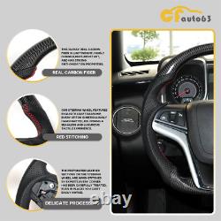 Real Carbon Fiber Sport Steering Wheel Fit Chevrolet Camaro 2012-2015 ZL1 SS