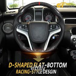 Real Carbon Fiber Sport Steering Wheel Fit Chevrolet Camaro 2012-2015 ZL1 SS