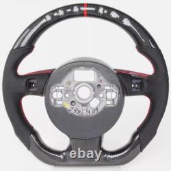 Real Carbon Fiber Sport Steering Wheel For 12-19 Audi A6 A7 S6 S8 RS6 RS7
