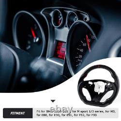Real Carbon Fiber Sport Steering Wheel For BMW M3 E88 E90 E91 E92 2005-2012
