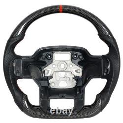 Real Carbon Fiber Sport Steering Wheel For Ford F150 XLT LT 2021-2026 Manual