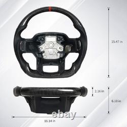 Real Carbon Fiber Sport Steering Wheel For Ford F150 XLT LT 2021-2026 Manual
